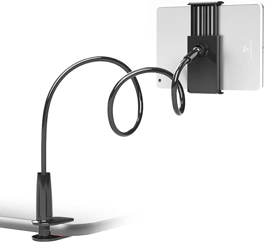 VENQI Gooseneck Tablet Holder,Tablet Stand for Bed Gooseneck Mount Flexible Arm 360 Clip,Flexible... | Amazon (UK)