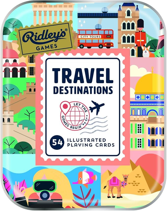 Ridley's Games: Travel Destinations Playing Cards | Full Deck of Cards with 54 Unique Travel Dest... | Amazon (US)