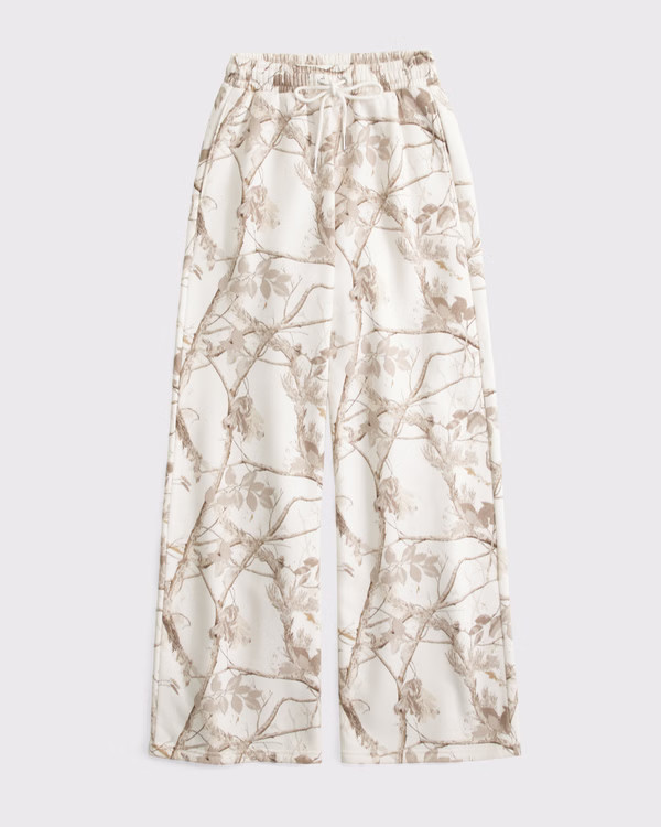 Women's High Rise Sunday Wide Leg Sweatpant | Women's Bottoms | Abercrombie.com | Abercrombie & Fitch (US)