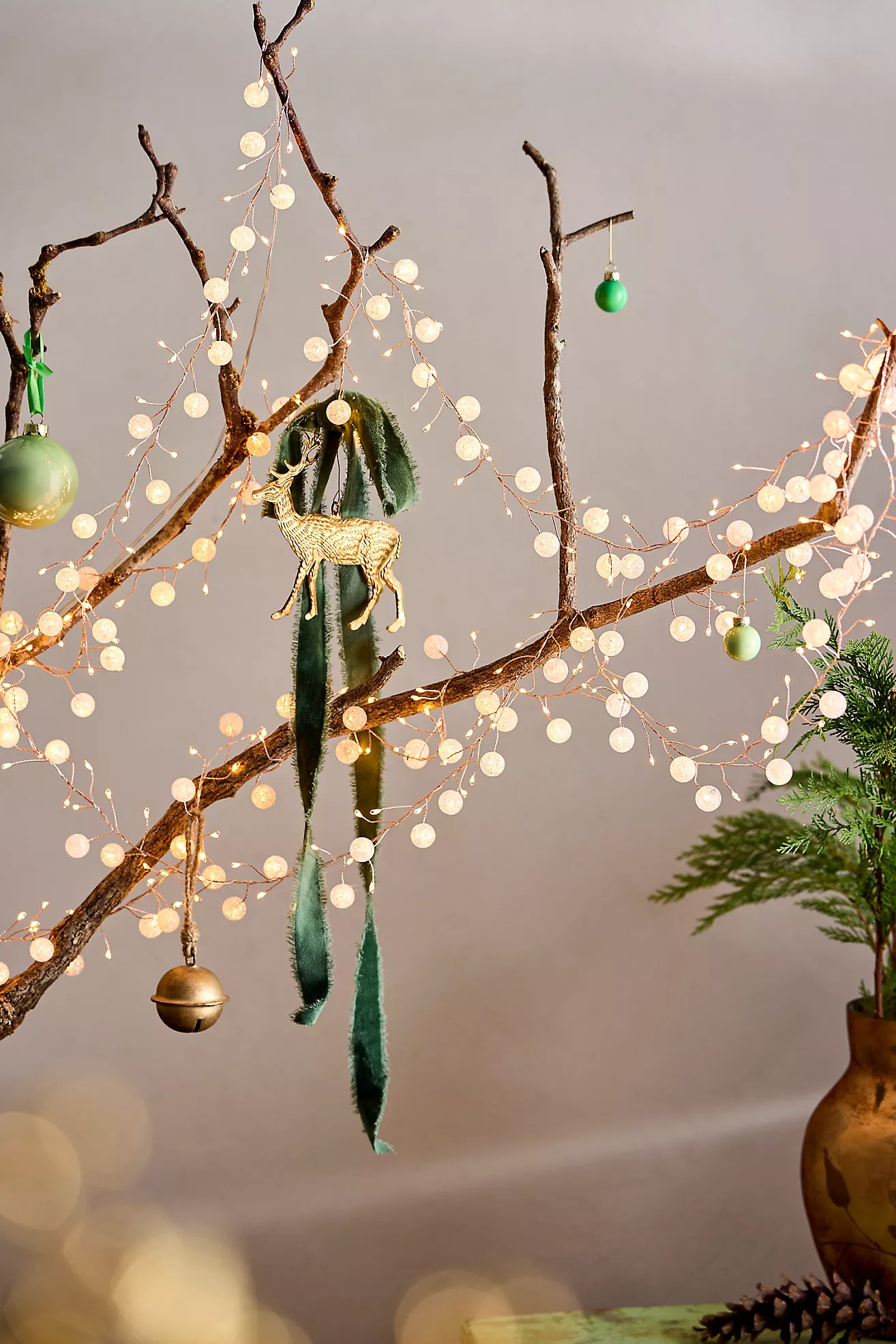 Stargazer Twinkling Clear Beaded Light Garland | Anthropologie (US)
