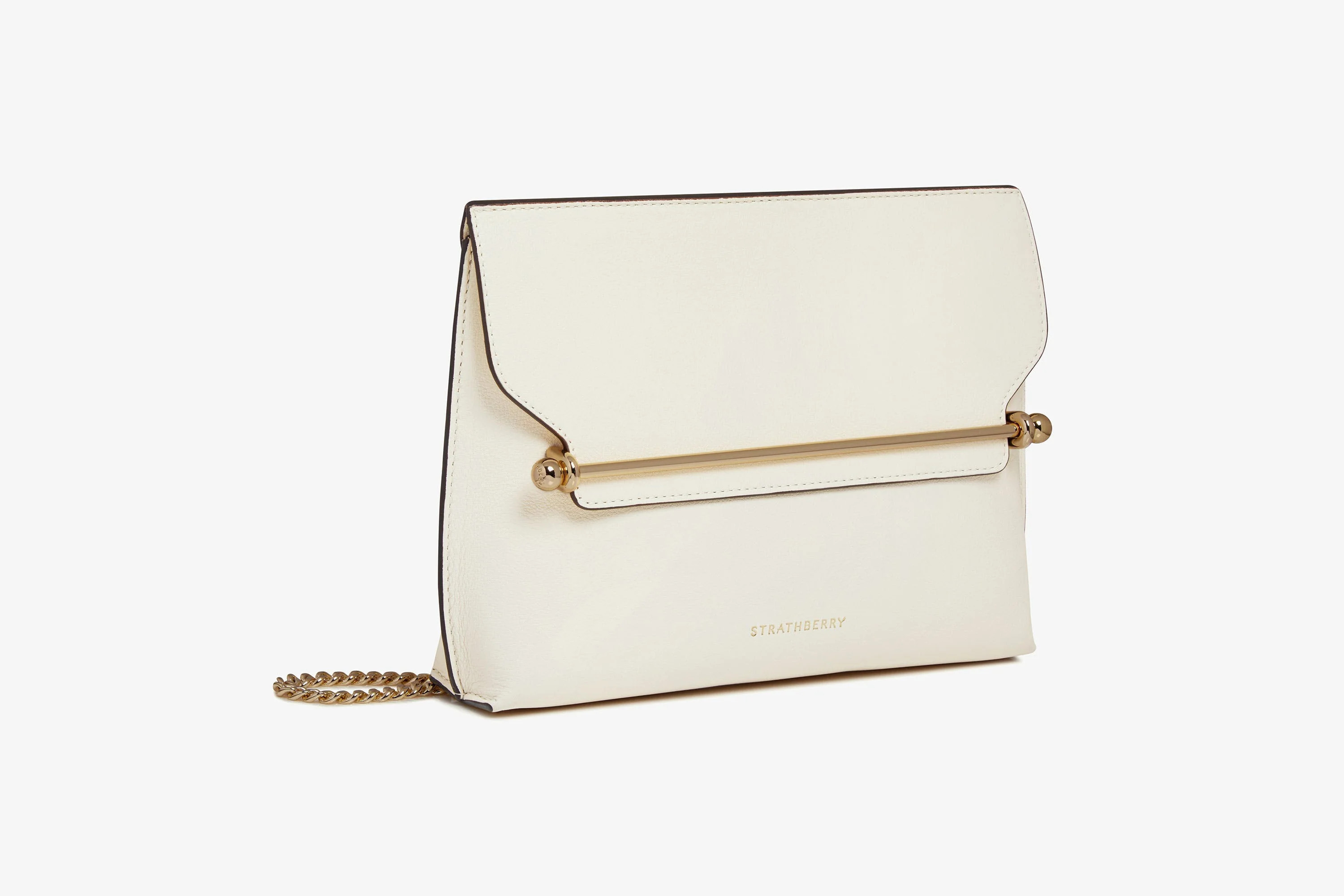 Strathberry - Stylist - Crossbody Leather Clutch - Cream | Strathberry