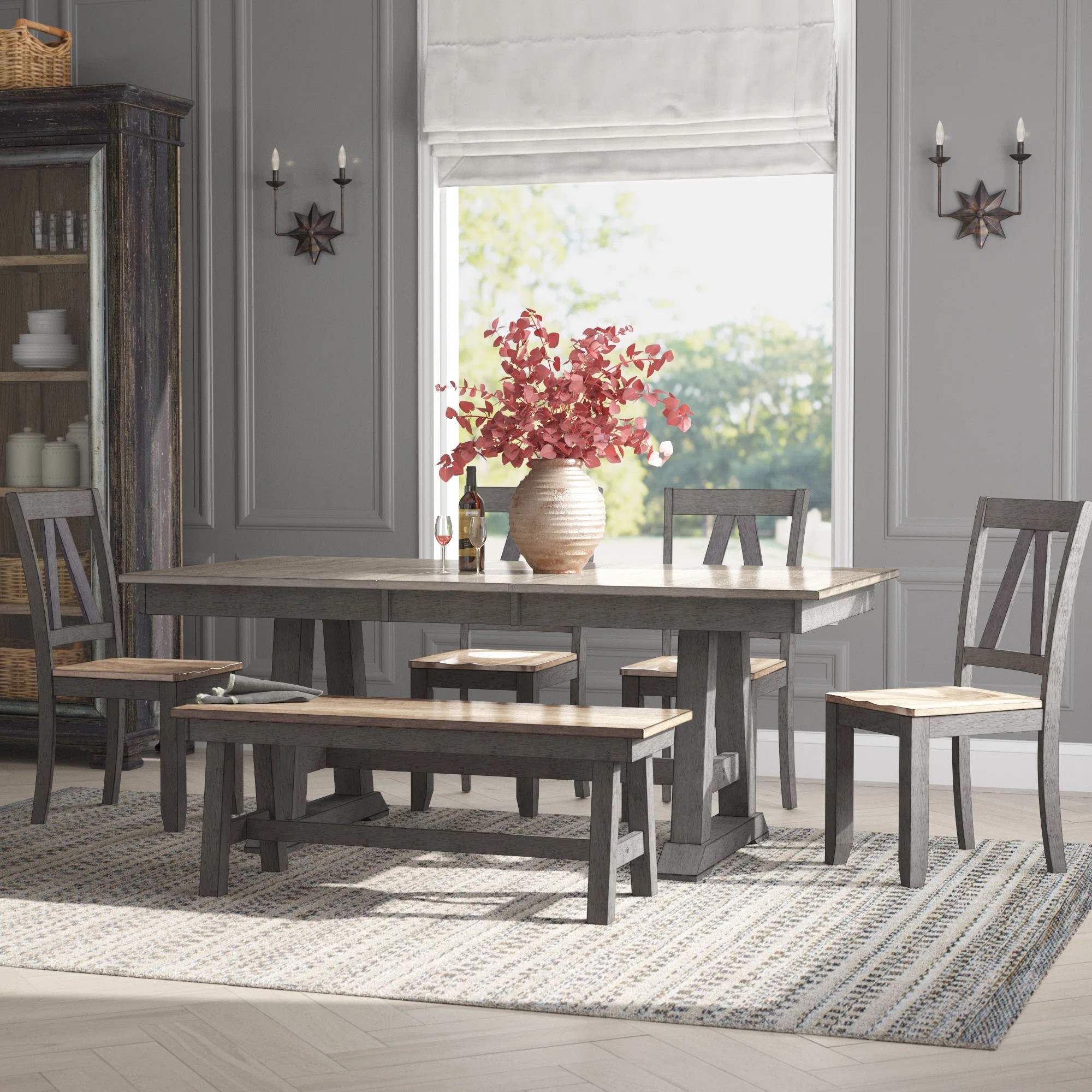 Keswick 6 Person Dining Table Set w/ 18" Butterfly Leaf | Wayfair North America