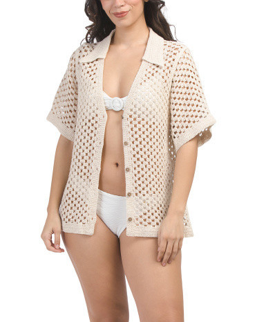 Crochet Cover-Up Top For Women | TJ Maxx