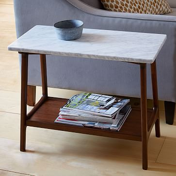 Reeve Mid-Century Side Table - Marble | West Elm (US)