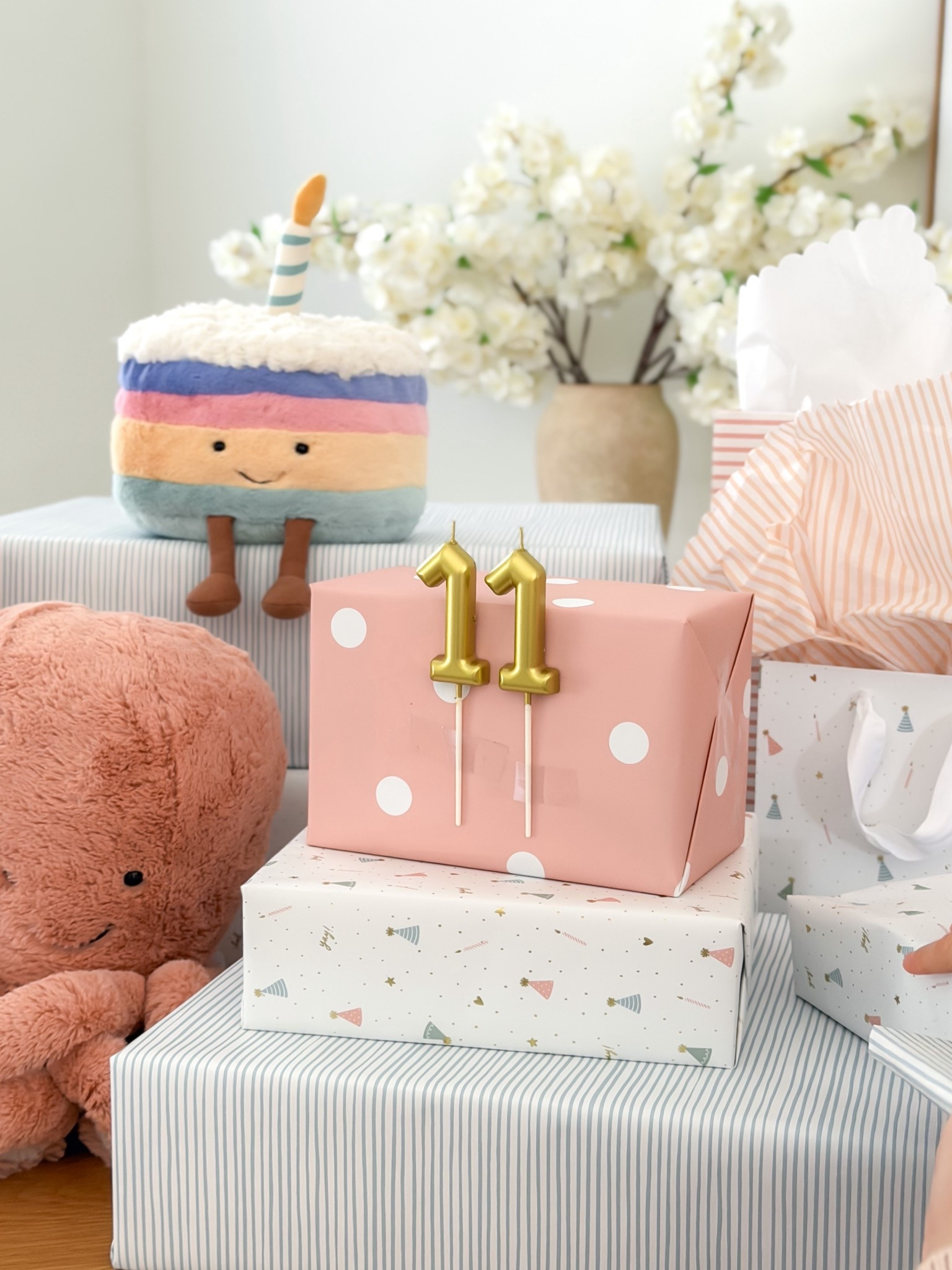 I got Bristol’s birthday wrapping paper at Target & for an easy decoration I taped candles to the package. 

#LTKdayinmylife #LTKmomlife #LTKHome