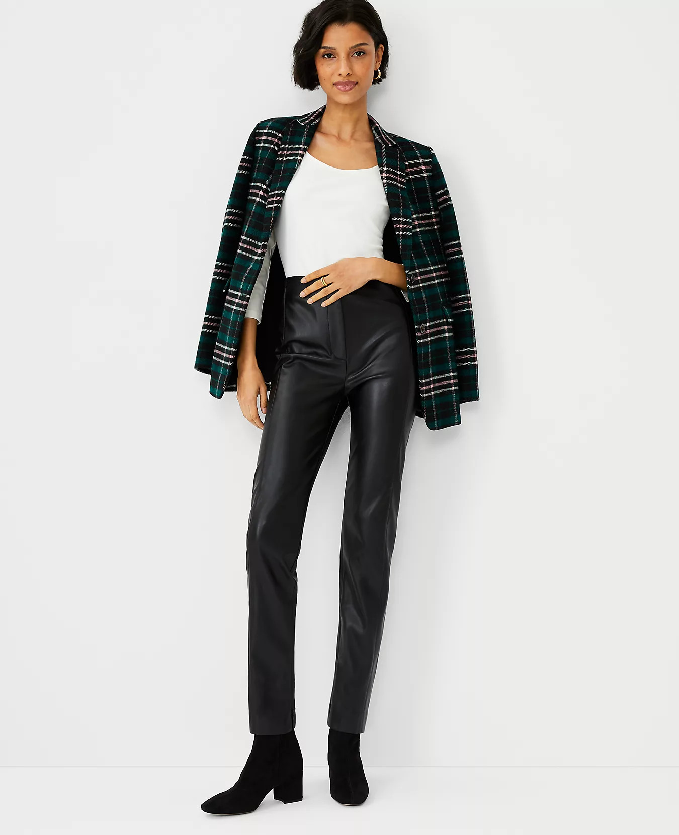 The High Waist Audrey Pant in Faux Leather | Ann Taylor (US)