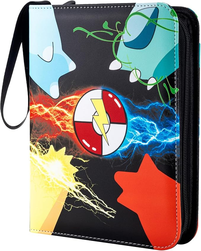 Card Binder 4 Pocket with 50 Removable Sleeves-Can Hold 400 Cards,3-Ring Zipper Sports Book is Gi... | Amazon (US)