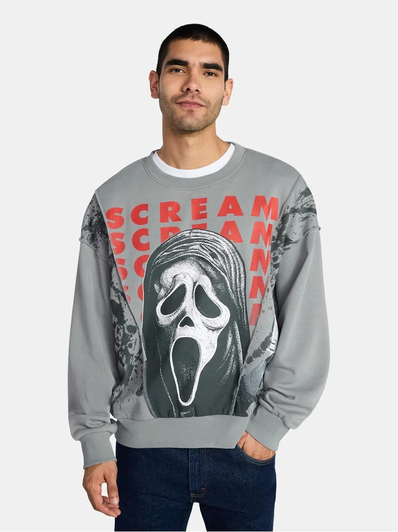 Ghostface Men's and Big Men's Crewneck Fleece Sweatshirt, Sizes S-3XL | Walmart (US)
