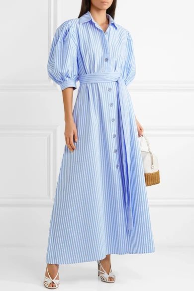 Valerie belted striped cotton-poplin maxi dress | NET-A-PORTER (UK & EU)