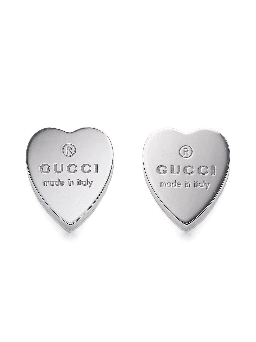 Gucci Sterling Silver Heart Earrings | Saks Fifth Avenue