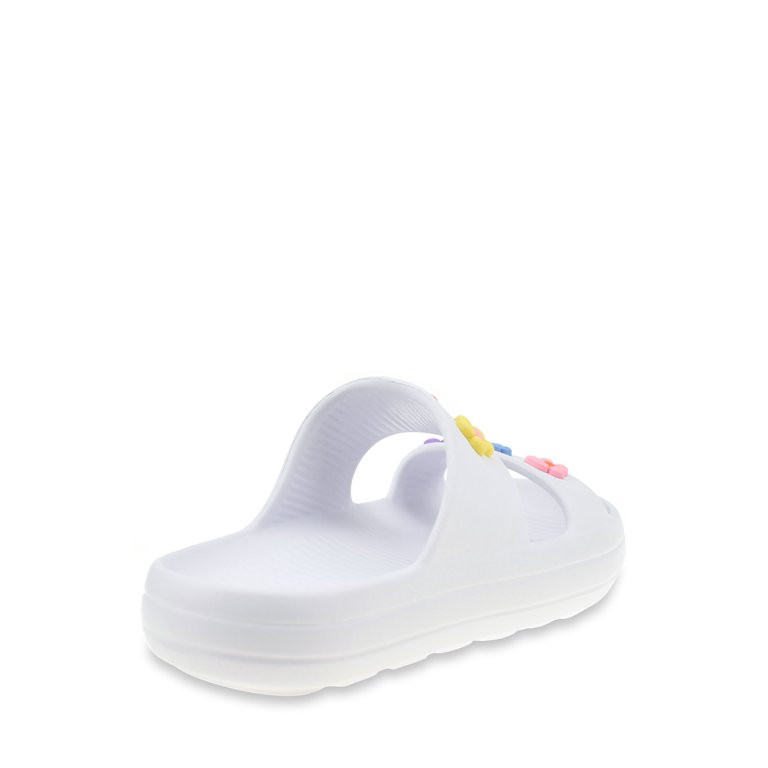 Wonder Nation Girl Eva Slide Sandals With Charms | Walmart (US)