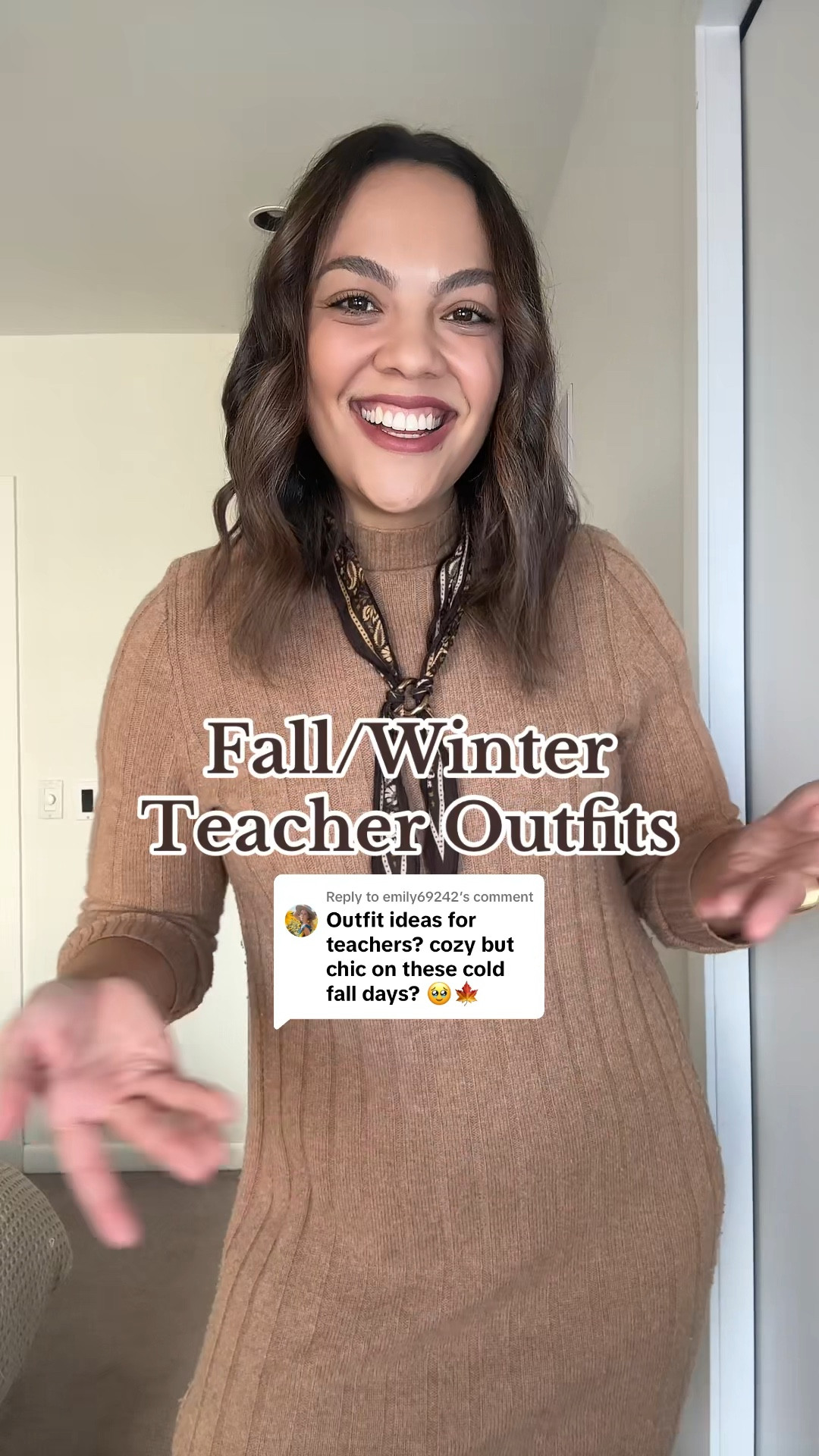 Fall/Winter Teacher Outfits!

Outfit 1:
-Brown sweater dress, similar linked. 
-H&M black sheer tights, I have a large. 
-Sam Edelman brown suede knee high heeled boots, I have the wide calf version. 
-Neck scarf, similar linked. 

Outfit 2:
-Madewell chocolate brown suede collared jacket, I have a large.
-Madewell chocolate brown suede loafers. 
-Abercrombie high rise vintage straight jeans, I have a size 8 or 29 long. 
-Uniqlo white T-shirt, I have a large. 

Outfit 3:
-Sézane leopard print long cardigan, I have a medium. 
-Anthropologie black maxi slip skirt, I have a medium. 
-Matisse brown velvet mules. 

Outfit 4:
-Anine Bing burgundy sweatshirt, I have a medium. 
-Abercrombie black high rise wide leg pants, I have a size 10 long. 
-Gola white sneakers. 

Outfit 5:
-Abercrombie high rise loose jeans in dark rinse, I have a size 29 long. 
-Madewell chocolate brown cardigan, I have a medium. 



#LTKstyletip #LTKwinter #LTKautumn