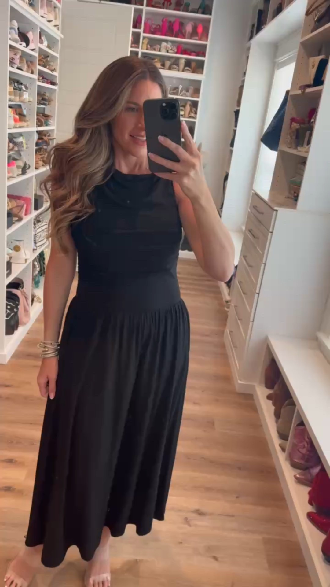 In a medium spring event guest maxi, heels and accessories- fits tts.

#LTKStyleTip #LTKFindsUnder50 #LTKWedding