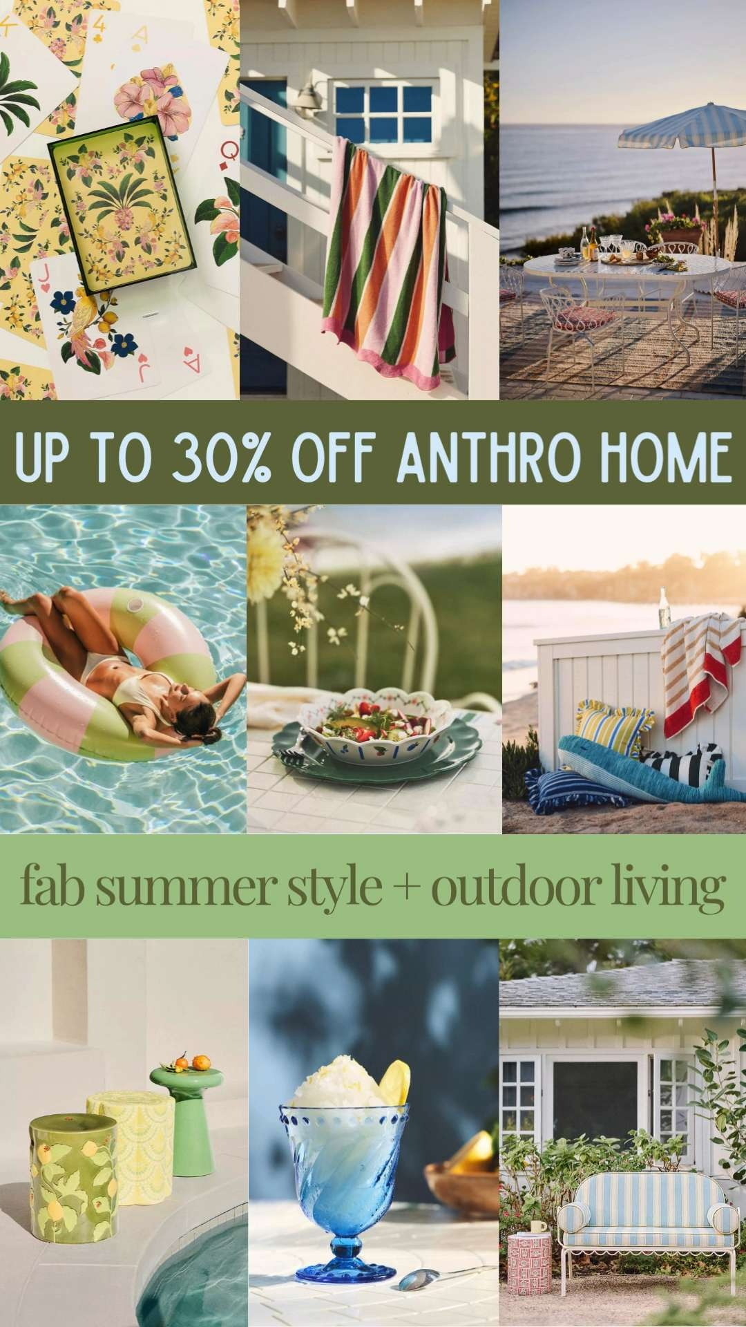Current Anthro home obsession 🍋🌸🎀
So many cute summer finds for the patio, pool days, and little hosting moments at home ✨🏡🤍 

 #LTKSeasonal #LTKHome #LTKSaleAlert