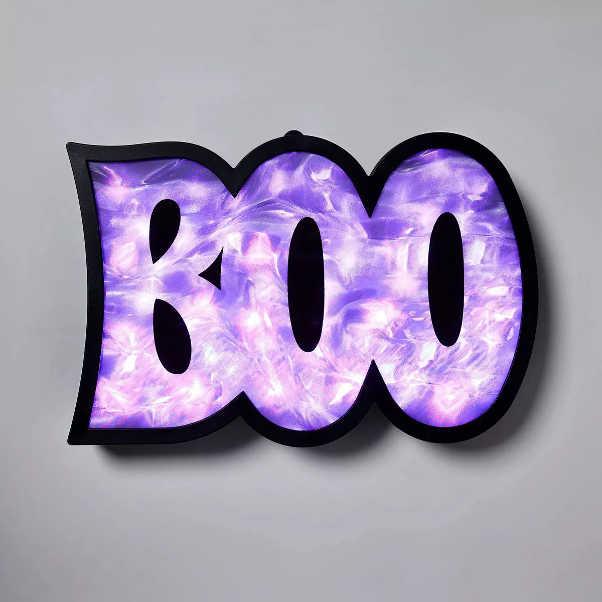 10" LED Hanging 'BOO' with Flame Effect Purple Halloween Silhouette Light - Hyde & EEK! Boutique... | Target