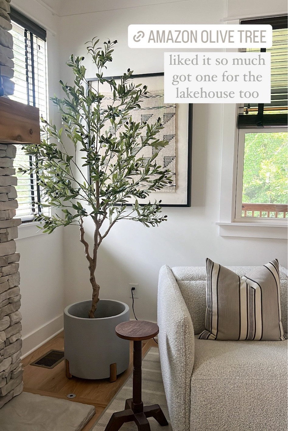 10/10 amazon find. This is the 7ft tree 

Olive tree
Artificial tree 
Faux olive tree 
Artificial olive tree 
Fake olive tree 
Fake tree for inside 
Artificial tree for inside 
Artificial house plant 
Affordable olive tree 
Amazon olive tree 
Amazon finds 
7ft olive tree 
6ft olive tree 
10ft olive tree 
Transitional design 
Transitional decor 

#LTKfamily #LTKhome #LTKunder100