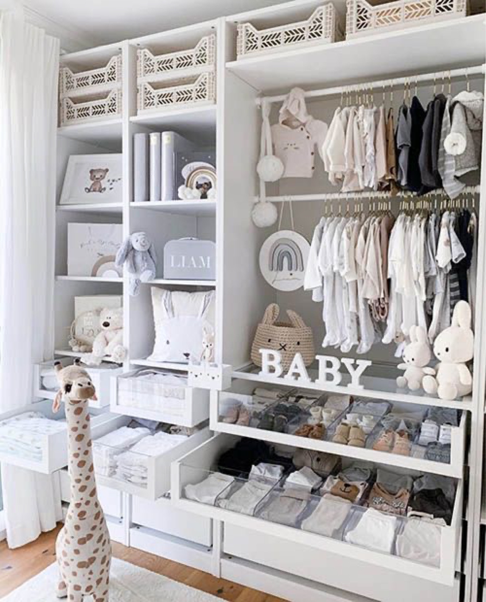 Nursery organization. Nursery closet organizers. Nursery room decor. Boys nursery room.
#babyroomideas #babyroomorganizers 
#closetorganization #nurserycloset #nurseryroominspiration

#LTKbaby #LTKhome #LTKfindsunder100