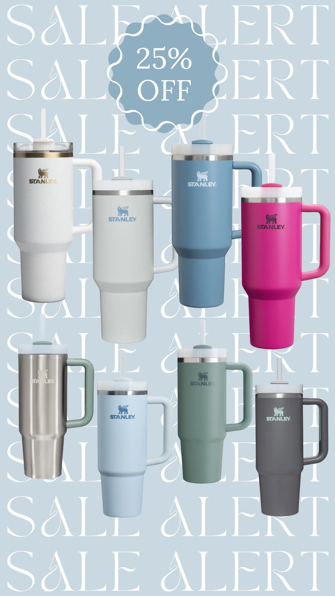 25% OFF select Stanley Cups - SO MANY CUTE COLORS! I ordered the 40oz in Indigo and the 30ox in Shale. You can honestly never have too many Stanley cups!

#LTKFamily #LTKSaleAlert #LTKFindsUnder50