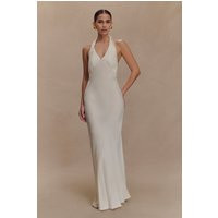 Louisiana Halter Maxi Dress / Ivory | MESHKI | M | MESHKI US