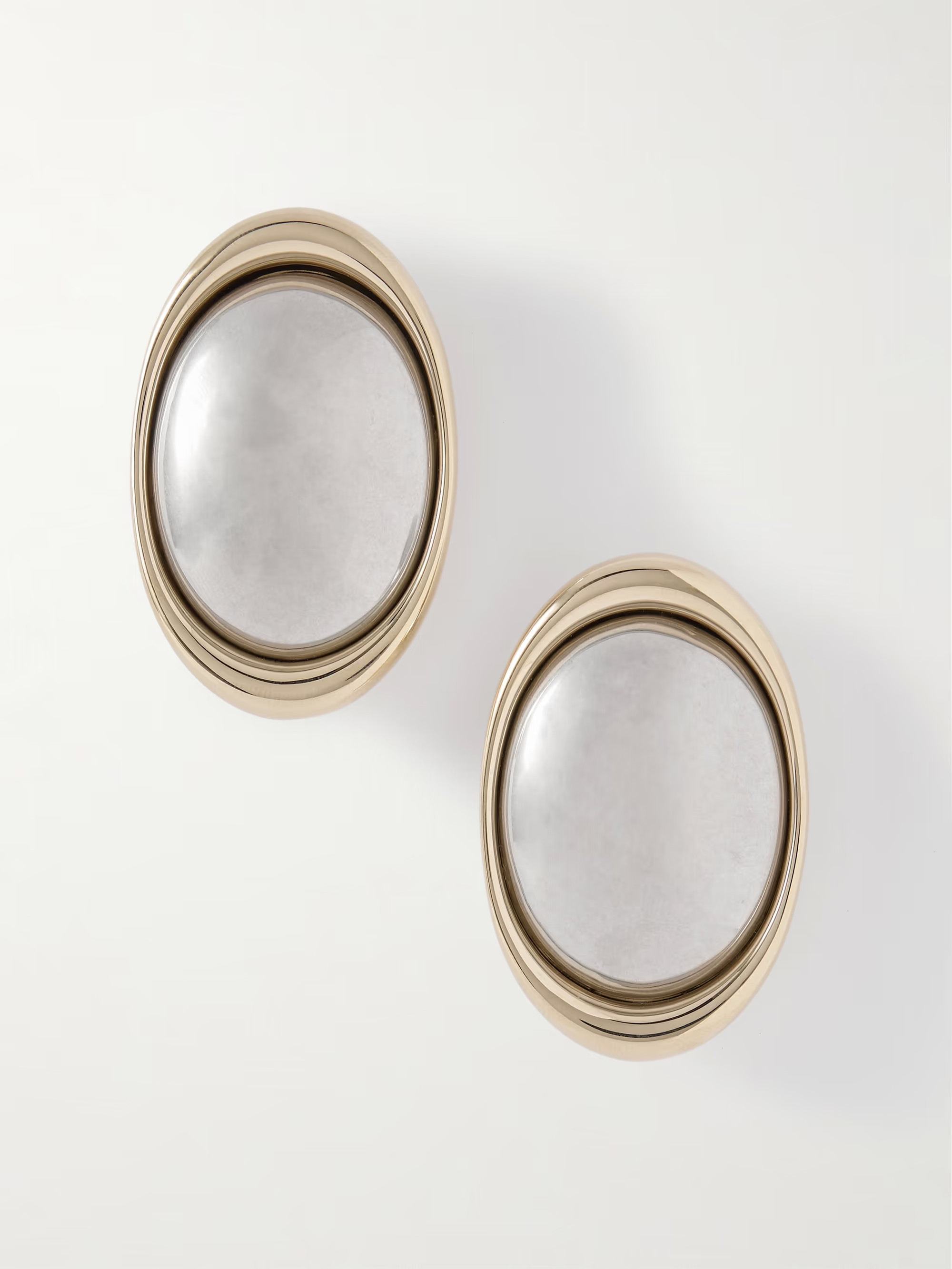Gold-tone and palladium clip earrings | NET-A-PORTER (UK & EU)