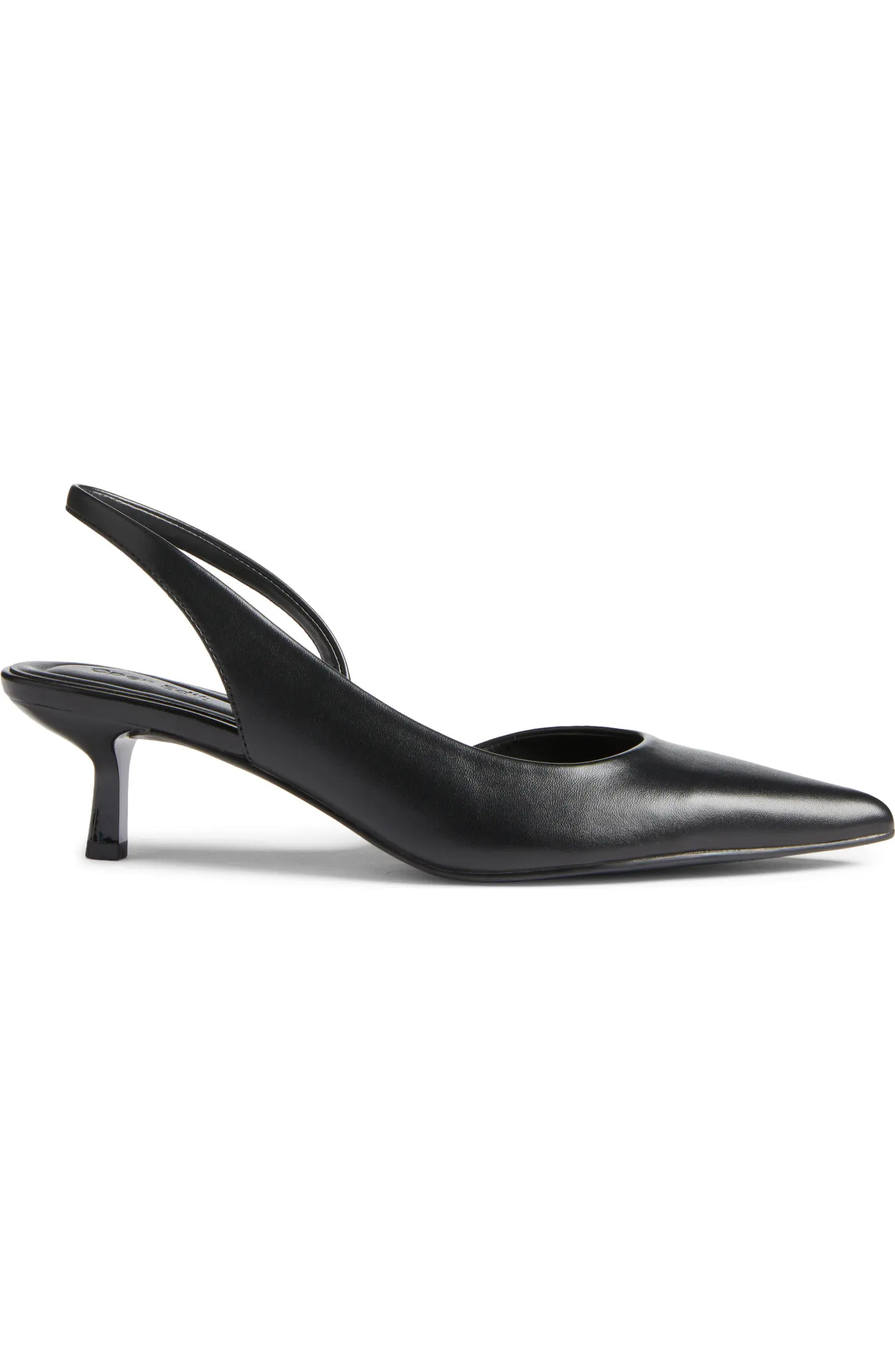 Corina Slingback Half d'Orsay Pointed Toe Kitten Heel Pump (Women) | Nordstrom