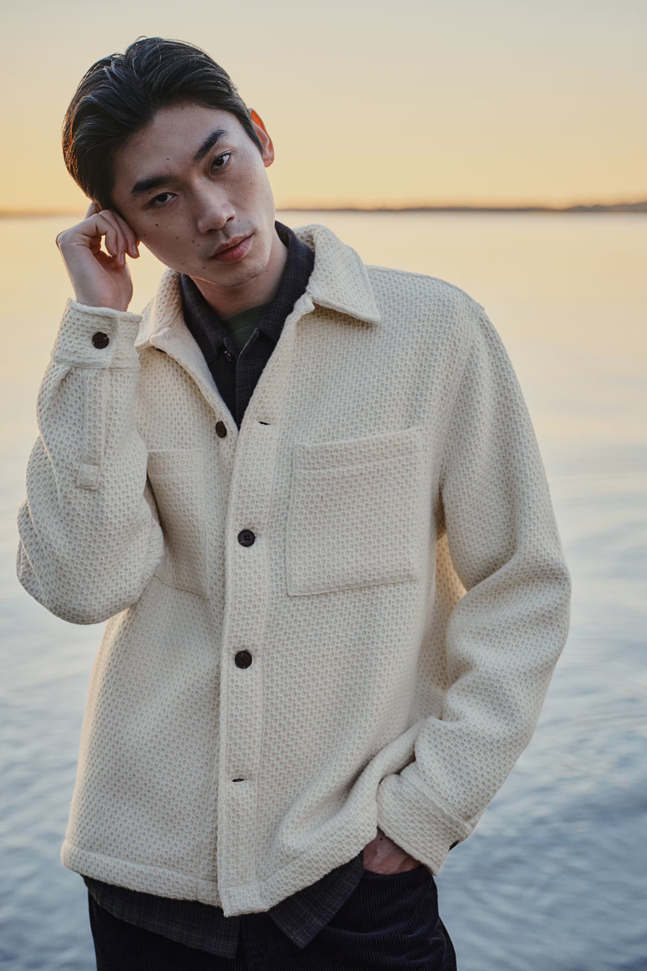 Regular Fit Waffled Overshirt | H&M (US + CA)