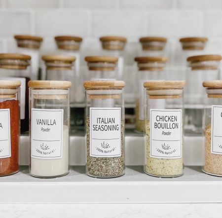 Get organized before Thanksgiving! These spice jars and labels are on sale now ! #kitchenorganization #spicejars 

#LTKhome #LTKsalealert #LTKunder50