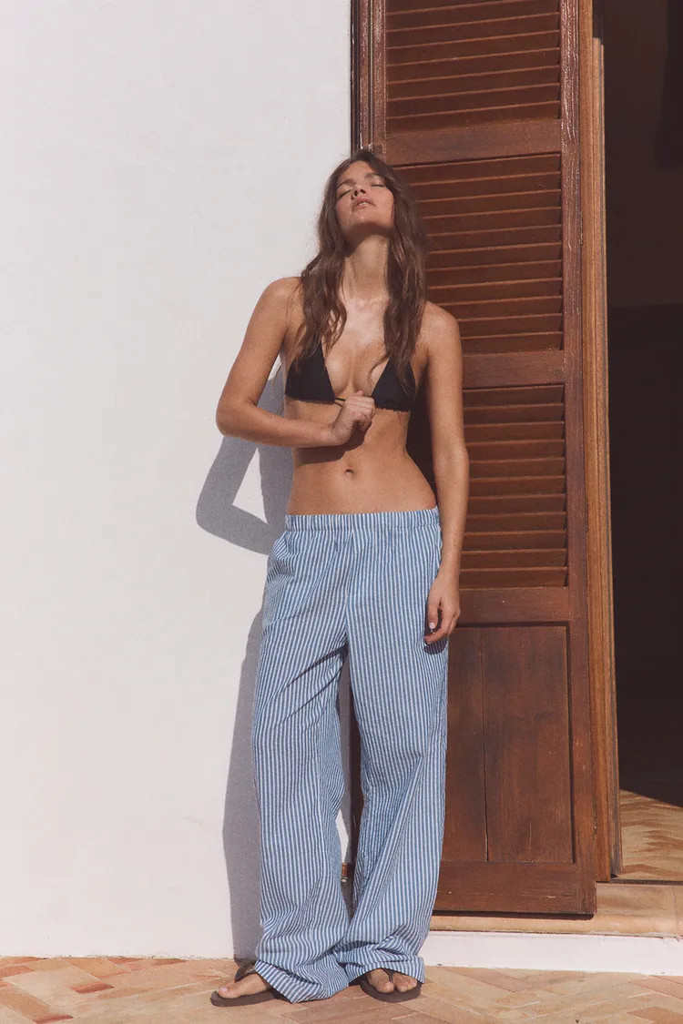 STRIPED PYJAMA-STYLE TROUSERS | Zara UK