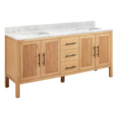 72" Ayanna Double Bathroom Vanity Set with Rectangular Undermount Sinks | Wayfair North America