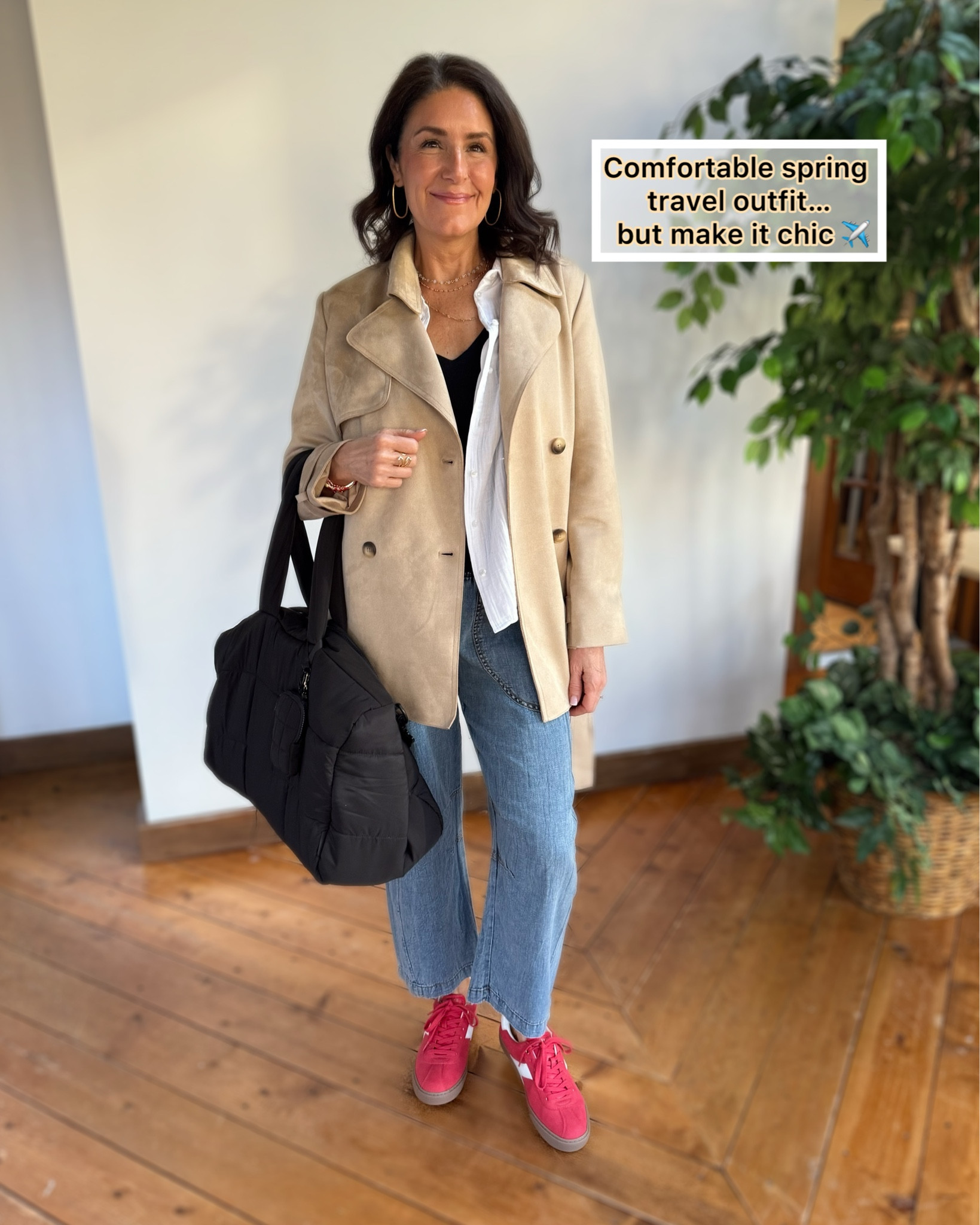 My go-to spring travel outfit ✈️
Comfortable enough for all day… but still feels put together. Light layers, easy denim, and the sneakers I’ve been reaching for nonstop.

#springoutfitideas #travelstyle #ove spring outfits 2026. spring travel outfit. Spring airport outfit

#LTKTravel #LTKootd #LTKOver40