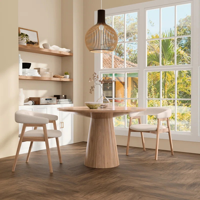 Natural Astraea Pedestal Dining Table | AllModern