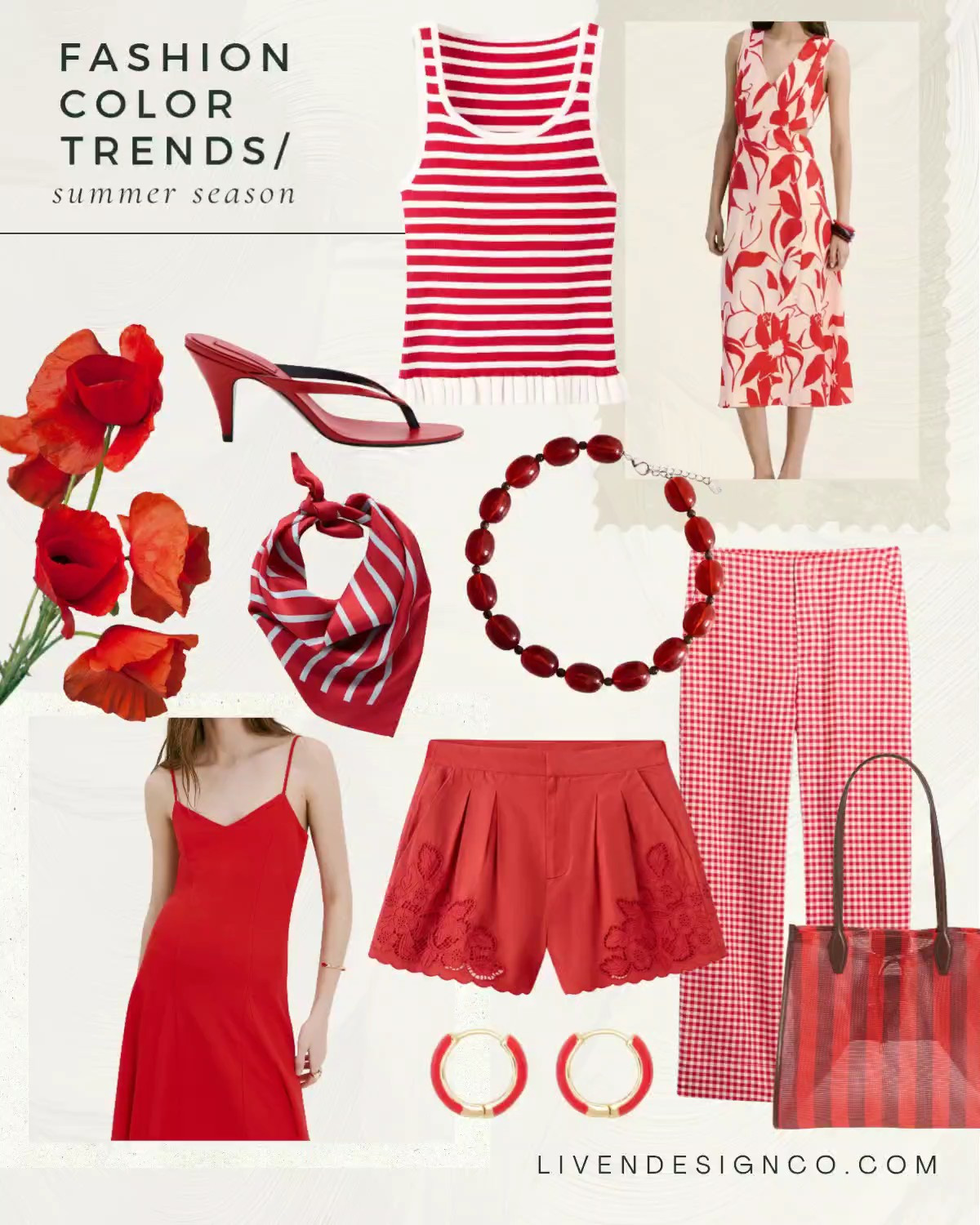 Summer style. Red fashion. Summer trends. 4th of July. Red scarf. Red dress. Red necklace. Gingham pants. Floral dress. Red heels. Red shorts. 

#LTKSeasonal #LTKSaleAlert