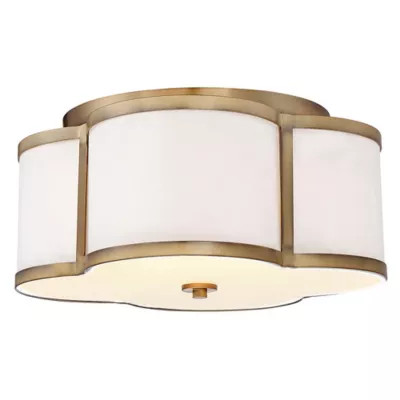 Filament Design 3-Light Semi-Flush Mount Light Fixture in Brass | Bed Bath & Beyond | Bed Bath & Beyond
