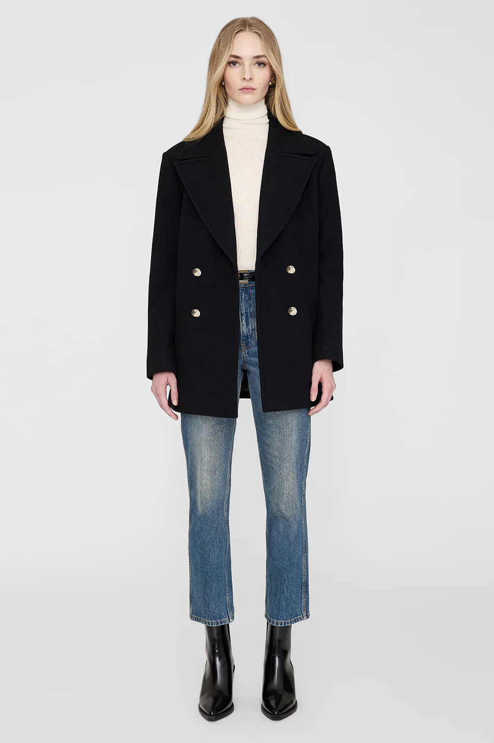 Glenn Peacoat - Black | Anine Bing