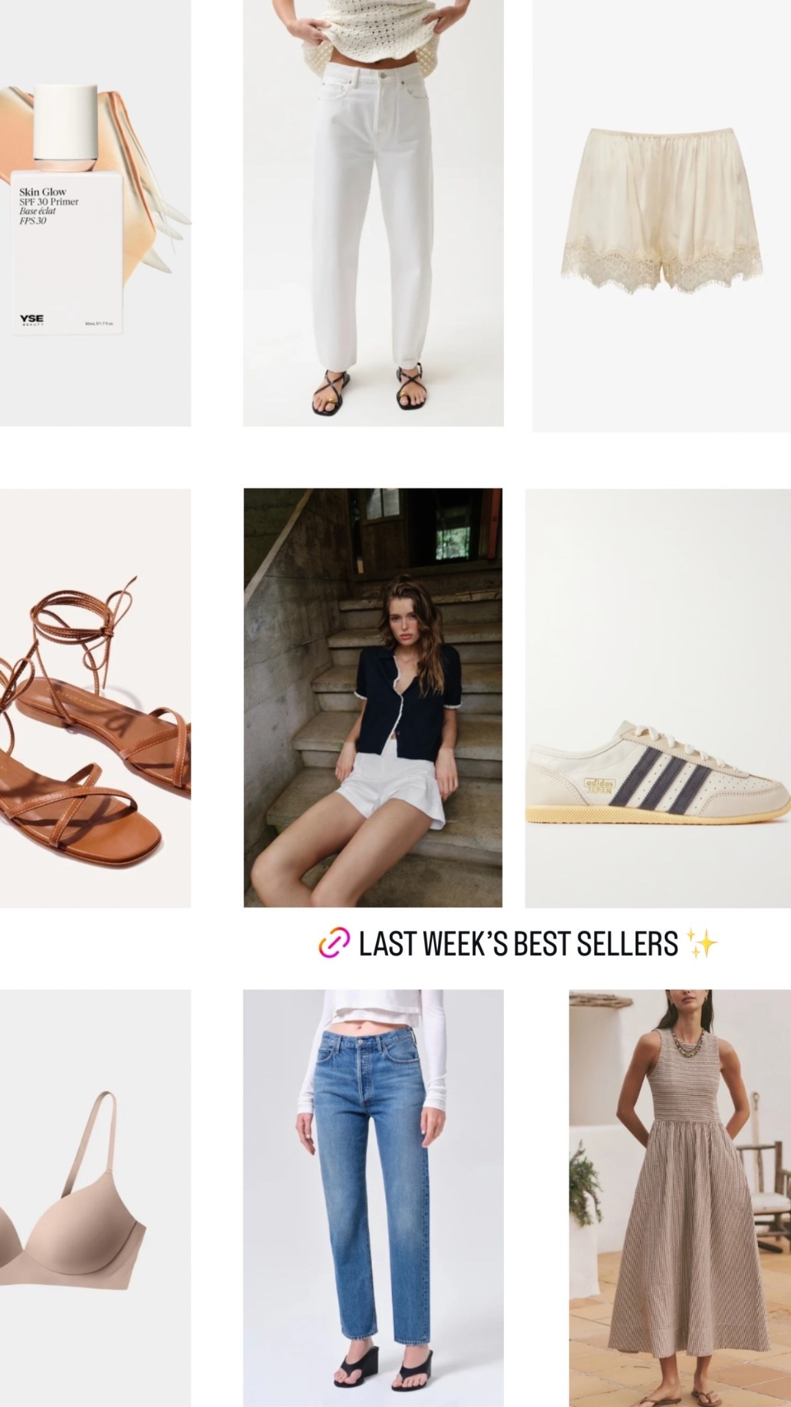 Last week’s best sellers! Such a fun mix of price points and brands. @gapstyle @marinelayer @ullajohnson @Sephora @Margaux @EBY US 

A wonderful mix of beauty, lounge and everyday elevated basics. 



#LTKSeasonal #LTKOver40 #LTKgrwm