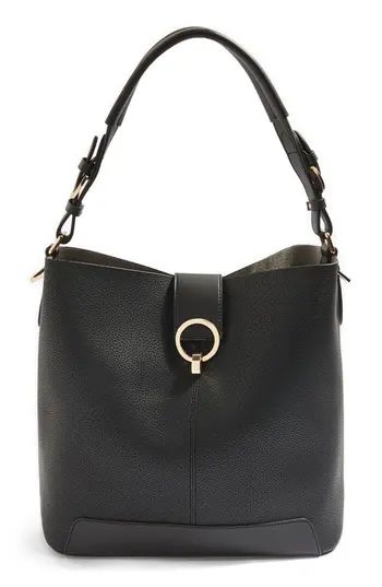 Topshop Harper Faux Leather Hobo - Black | Nordstrom