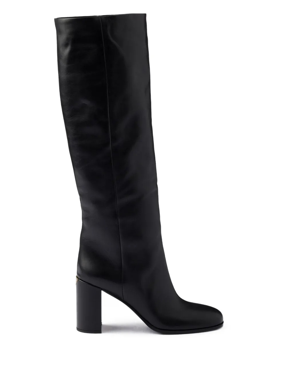 Prada triangle-logo Boots | Black | FARFETCH | Farfetch Global