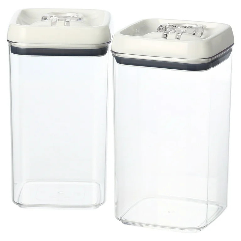 Better Homes & Gardens Canister Pack of 2 - Flip-Tite® 9.9 Cup Square Food Storage Container Set | Walmart (US)
