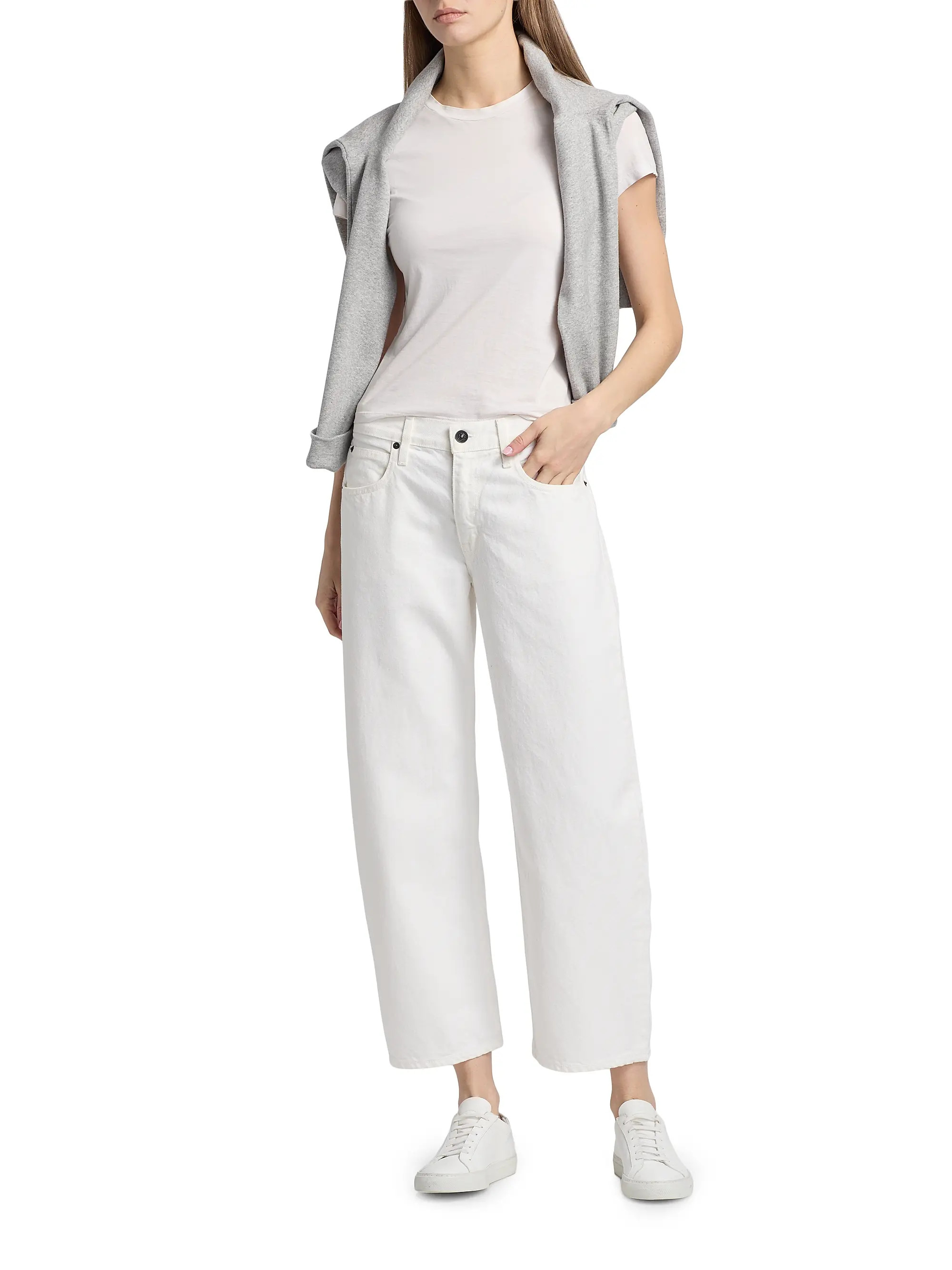 SLVRLAKE Jamie Curved Ankle-Length Jeans | Saks Fifth Avenue | Saks Fifth Avenue