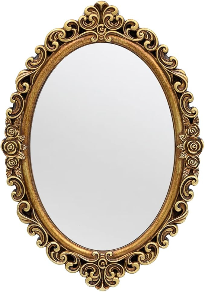 OIGUMR Oval Small Wall Mirror Mirror Vintage Hanging Mirrors for Bedroom Living-Room Dresser Deco... | Amazon (US)