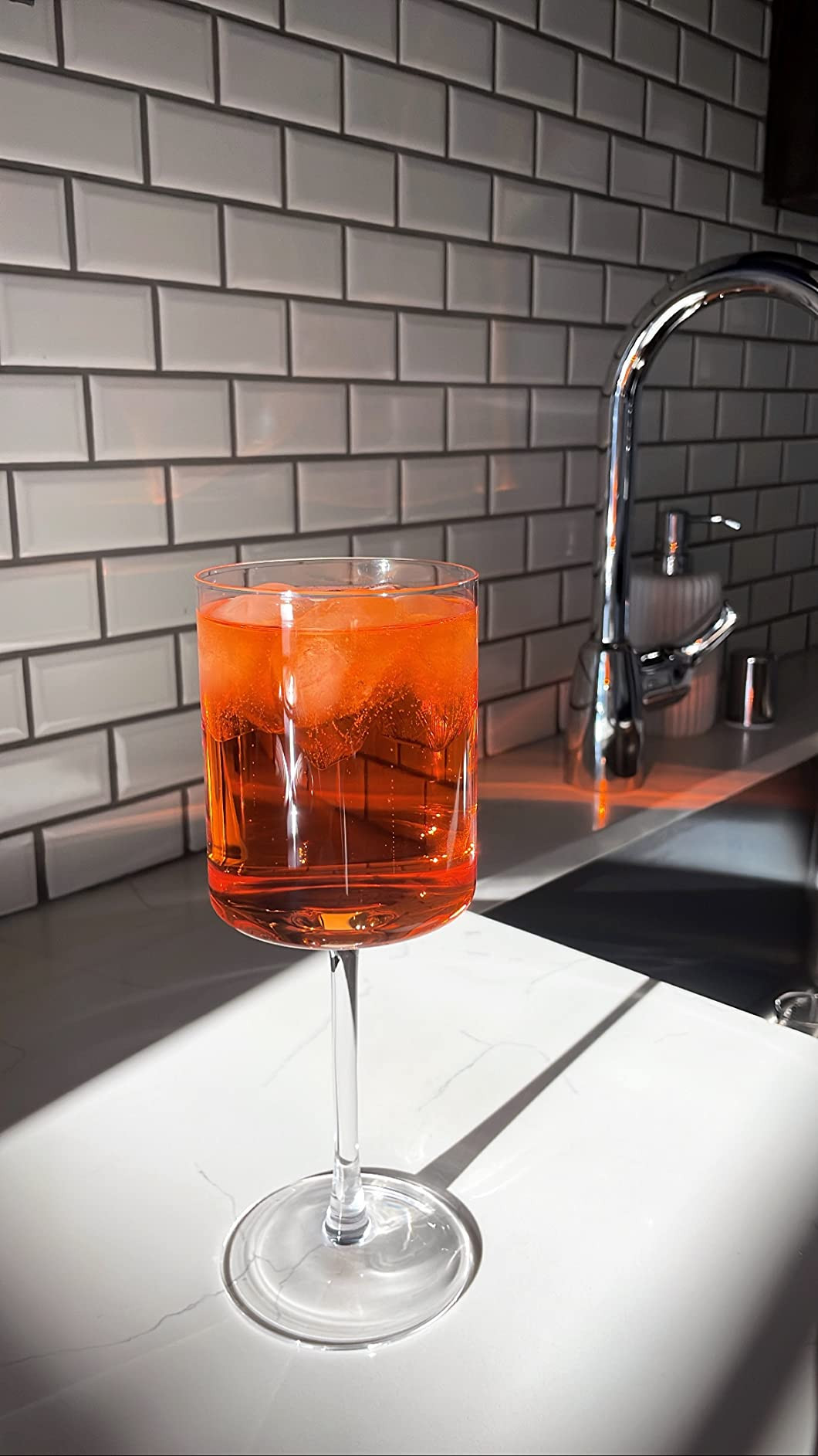 Square Wine Glasses Set of 4 - Crystal Wine Glasses 14oz in Gift Packaging - Large Red Wine Glass... | Amazon (US)