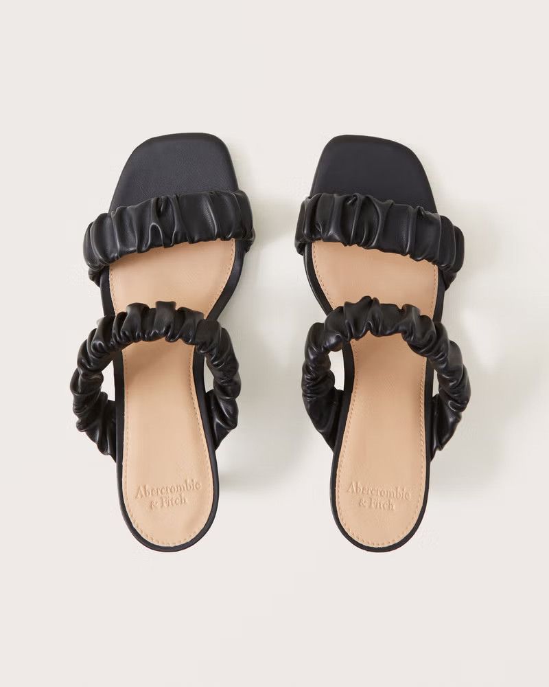 Women's Scrunchie Heel Sandals | Women's Shoes | Abercrombie.com | Abercrombie & Fitch (US)