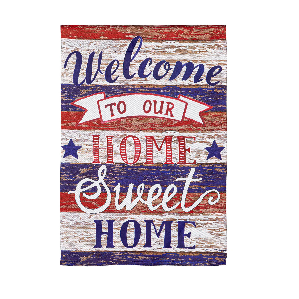 Farmhouse Home Sweet Home Garden Suede Flag | My Evergreen
