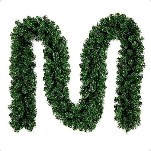 9 FT Garland for Christmas Decorations Portico Green Holiday Decor for Outdoor or Indoor Use Home... | Amazon (US)
