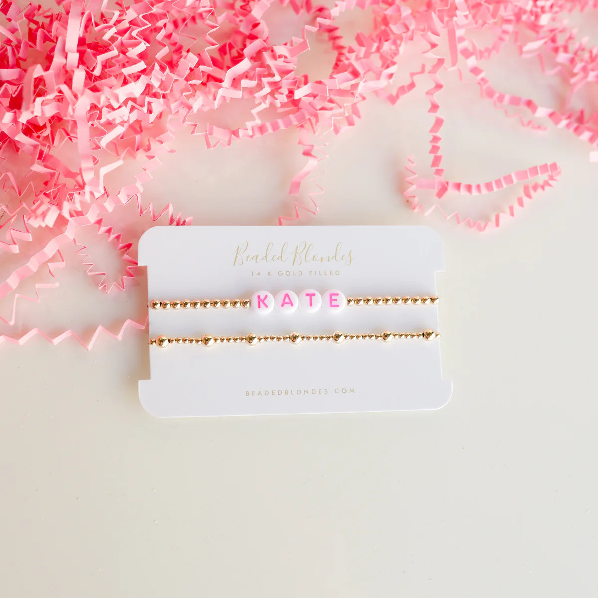 Pink Custom + June Bracelet Stack | Beaded Blondes
