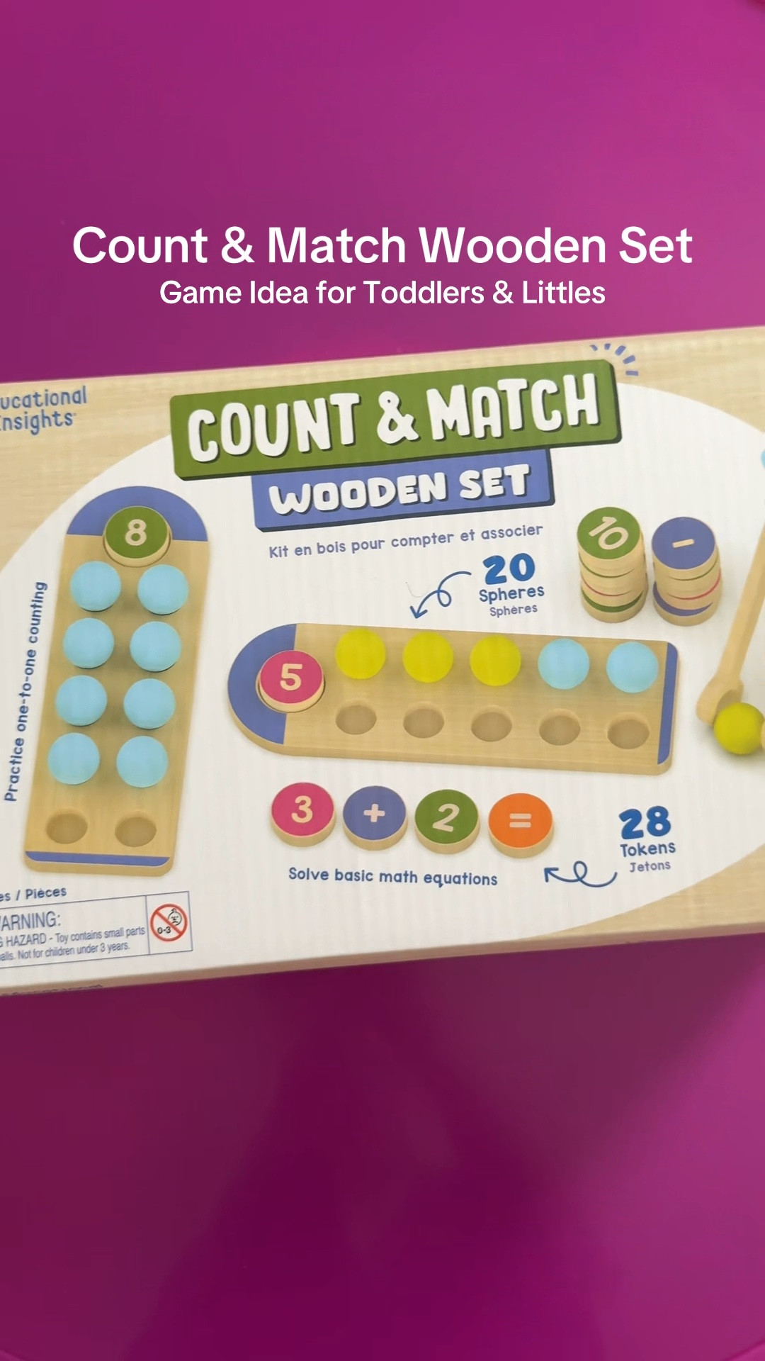 🧸 Counting Made Fun!

The Count & Match Wooden Set by Educational Insights is perfect for little learners! It helps toddlers and preschoolers:
✨ Build number recognition and early math skills
✨ Practice counting in a hands-on way
✨ Strengthen fine motor skills and problem-solving

I love that it turns learning into playtime, keeping my little one engaged while sneaking in important skills. Perfect for solo play or parent-child learning time!

💡 Tip: Use it to introduce simple addition and matching games while reinforcing colors and numbers.

#LTKBaby #LTKKids #LTKmomlife