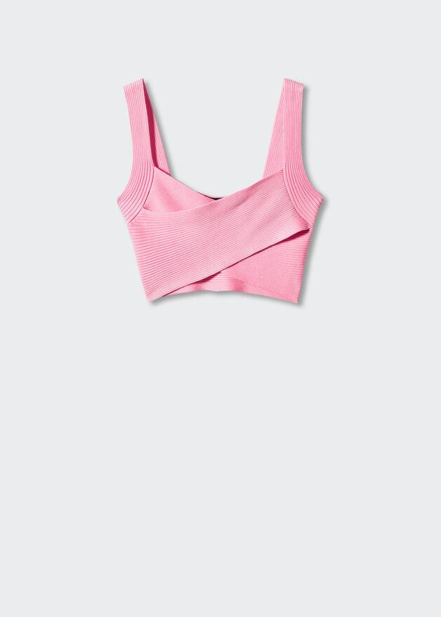 Knitted wrap top | MANGO (US)