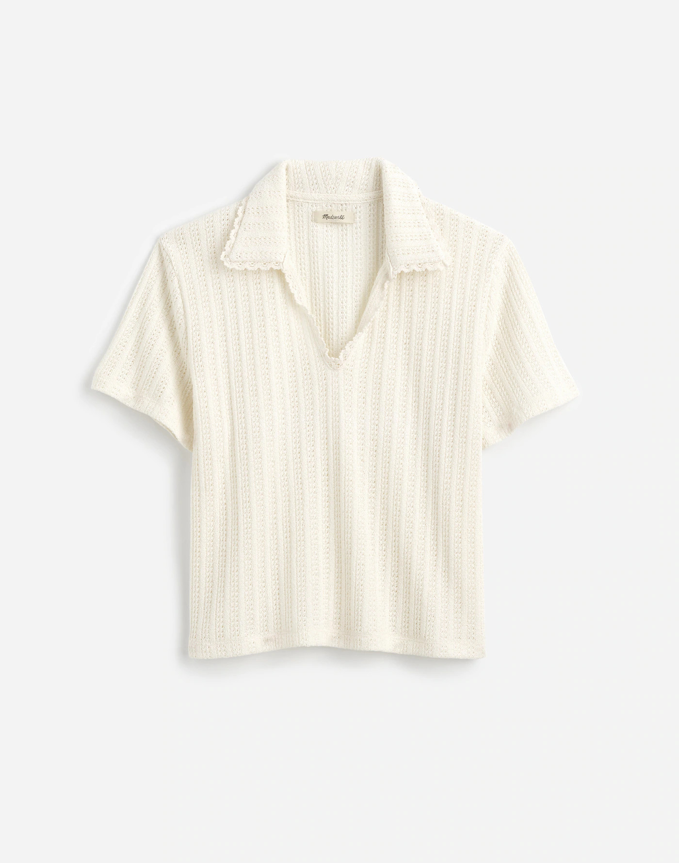 Crochet-Knit V-Neck Sweater Tee | Madewell