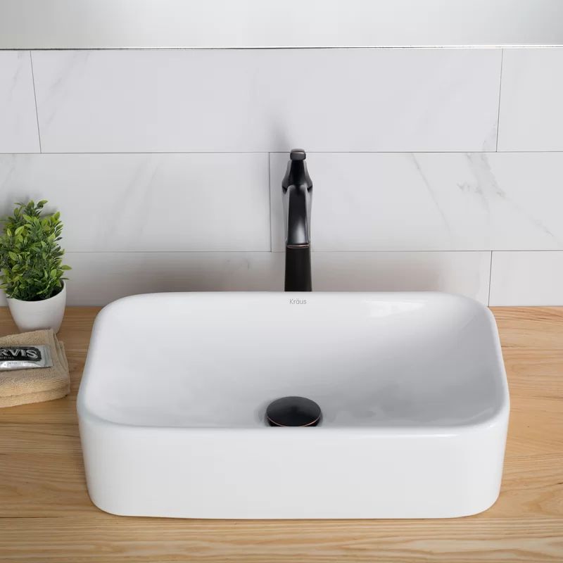 KCV-122 Elavo Ceramic Rectangular Vessel Bathroom Sink | Wayfair North America