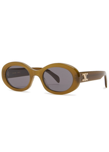 Triomphe oval-frame sunglasses | Harvey Nichols